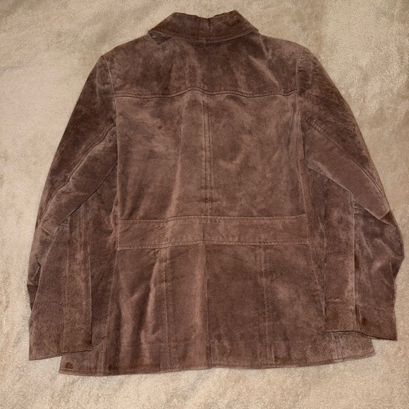 Women’s Brown Suede Leather Jacket - Picture 3 of 8
